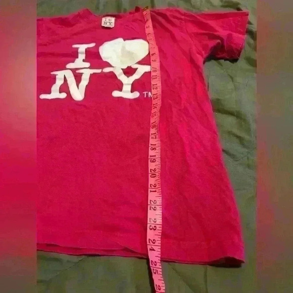 Bright vibrant pink I 💜 New York shirt  size medium - Picture 4 of 6